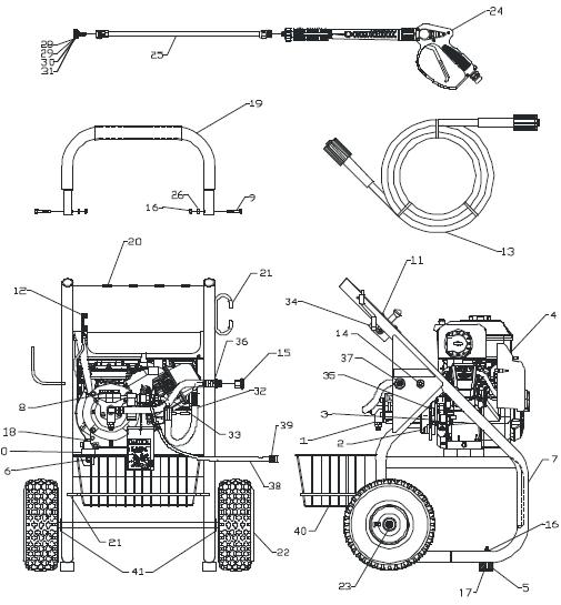 Coleman powermate pressure washer pw0912700 replacement parts